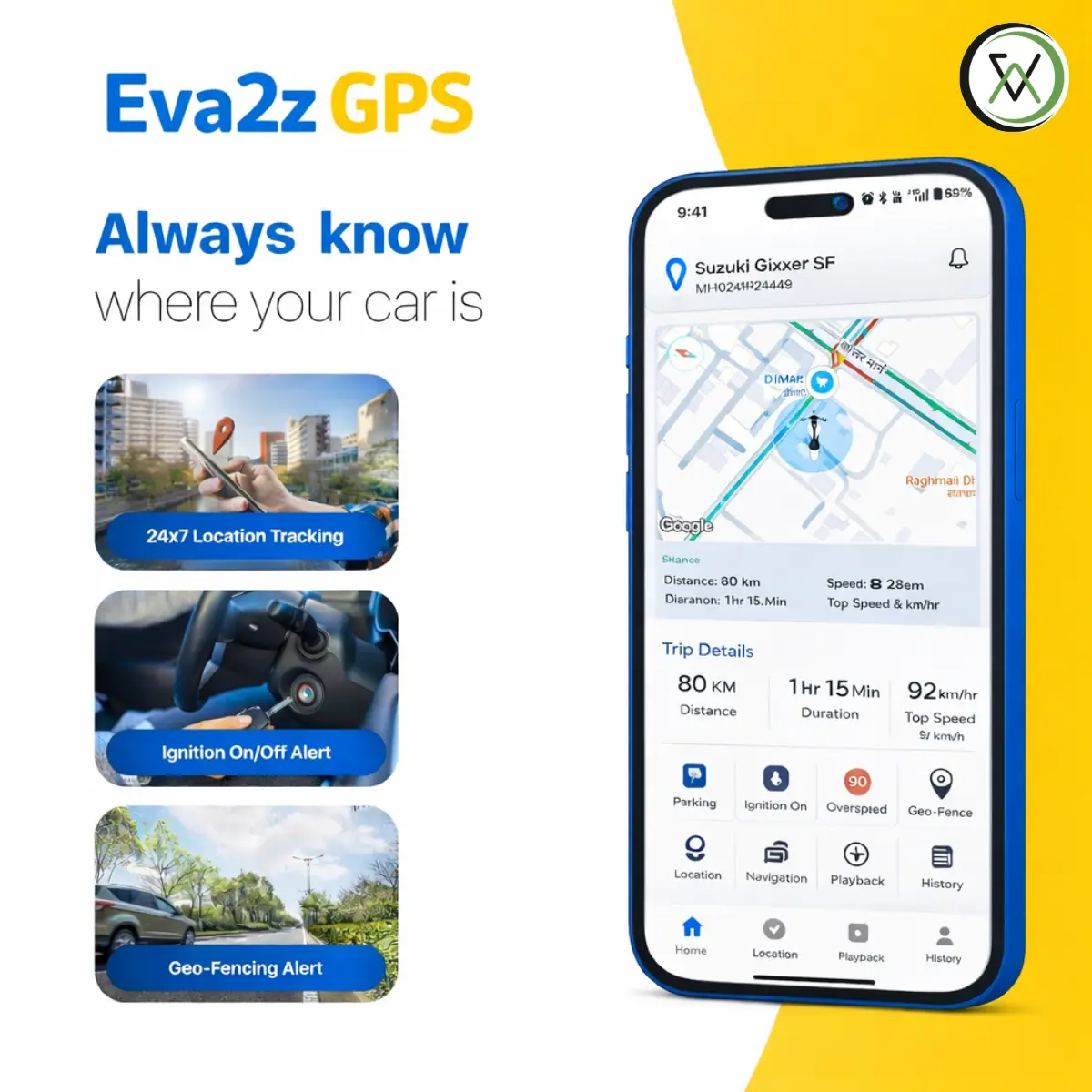 Eva2z App Screen